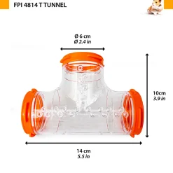NA Cages Et Accessoires | Accessoires pour rongeurs ferplast tube fpi 4814 t tunnel couleurs multiples hamsters