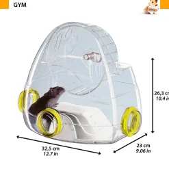 NA Accessoires rongeurs ferplast gym hamsters roue sport module d’habitation Hot