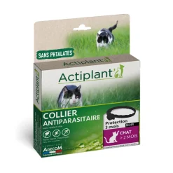 Actiplant - Collier antiparasitaire chat essentiel noir 35cm Sale