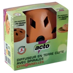 Acto - Diffuseur de citronnelle en terre cuite - protection estivale Online