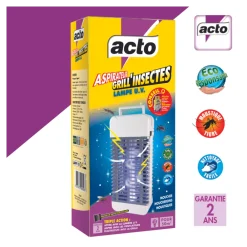 Acto - Lampe u.v grill'insectes avec aspirateur - triple action Discount