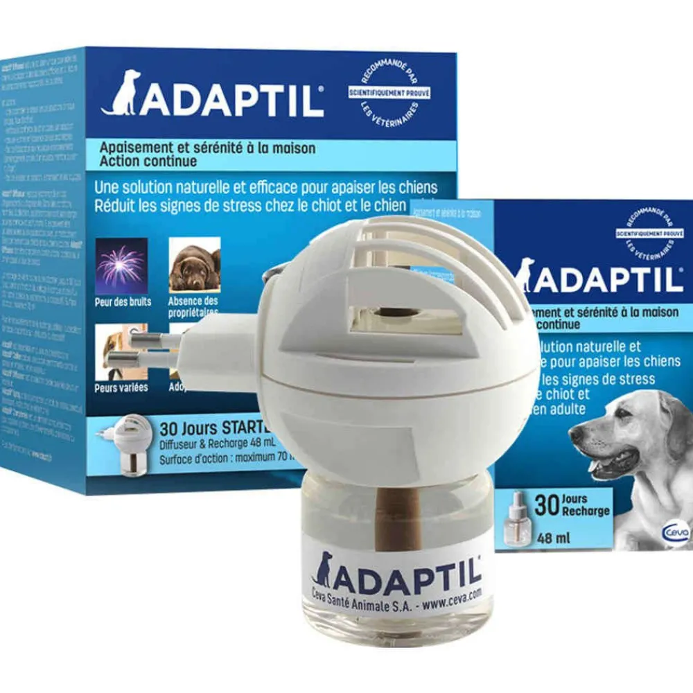 Adaptil - Produit apaisant pour chien : diffuseur et flacon recharge 30j Online