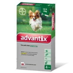 Advantix Hygiène Et Soins | - Pipette antiparasitaire tres petit chien x4