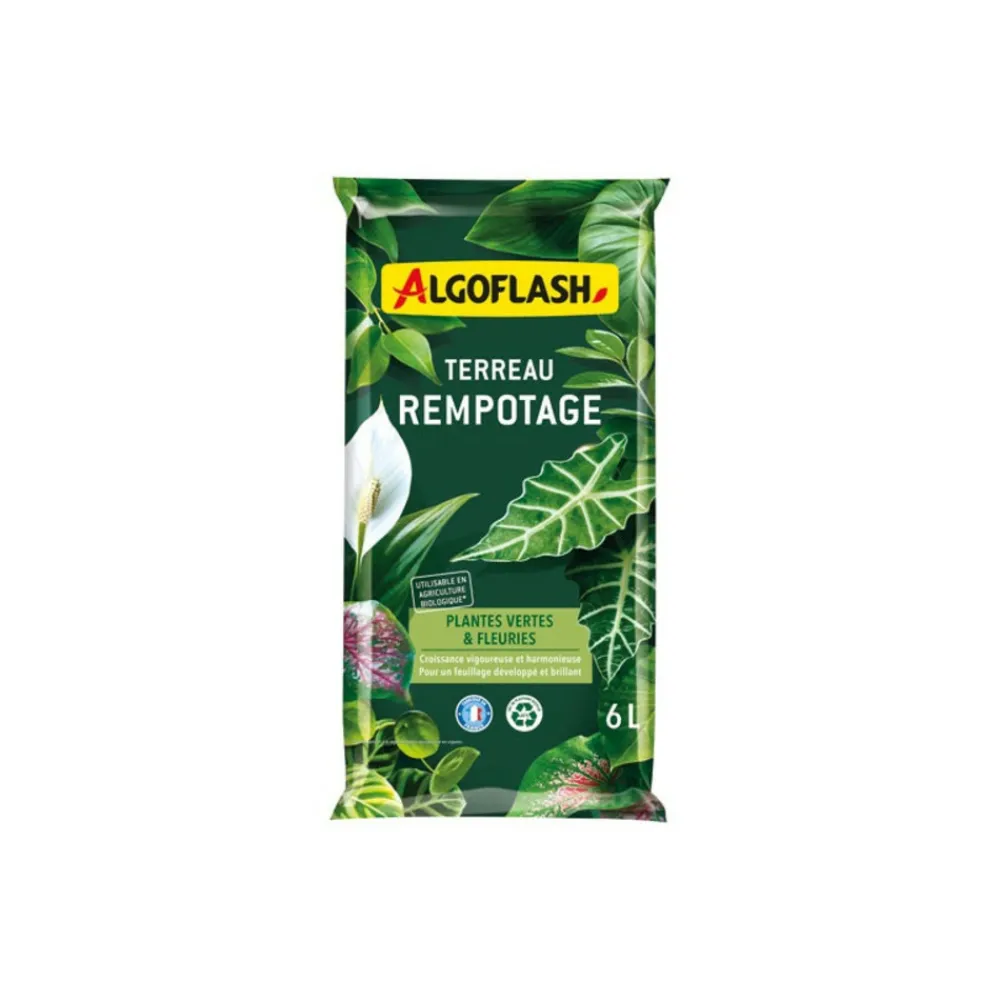 Algoflash. - Terreau rempot.pltes vert.fleuri.6l/nc - atrem6n