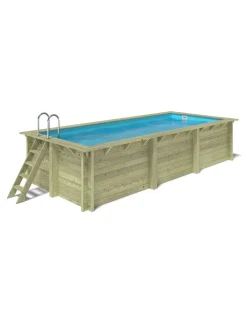 Altanka Piscines Et Spas | - Piscine en bois aqua 6,1x2,85 - h.1,31 m fixations à visser - bas7307ospl -