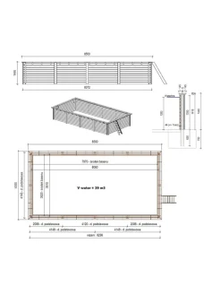 Altanka Piscines Et Spas | - Piscine en bois aqua 8,5x4,35 - h.1,45 m cadre en métal, sans dalle béton - bas7309ospu+sza -