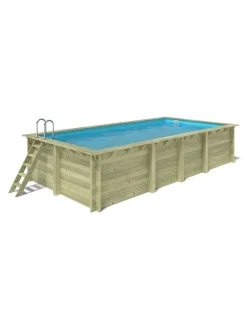Altanka Piscines Et Spas | - Piscine en bois aqua 7x3,75 - h.1,45 m fixations à visser - bas7308ospl -