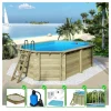 Altanka - Piscine en bois nemo 5,79x3,49 - h.1,45 m cadre en métal, sans dalle béton - bas7304ospu - Online