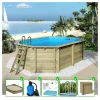 Altanka Piscines Et Spas | - Piscine en bois nemo 5,79x3,49 - h.1,45 m cadre en métal, sans dalle béton - bas7304ospu+sza -