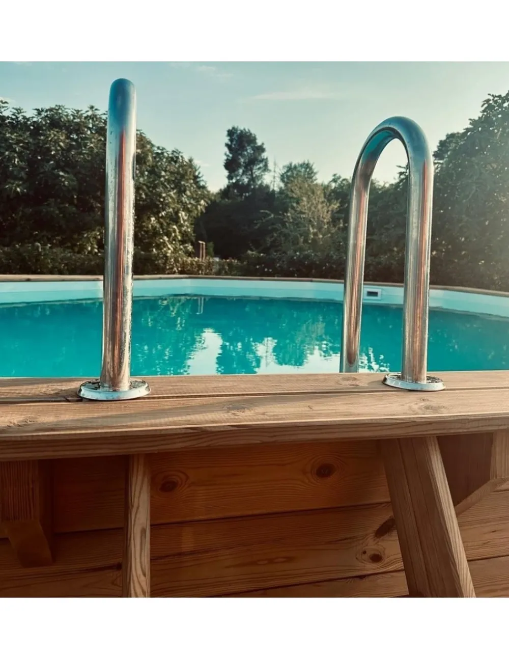 Altanka Piscines Et Spas | - Piscine en bois nemo 5,79x3,49 - h.1,45 m cadre en métal, sans dalle béton - bas7304ospu+sza -