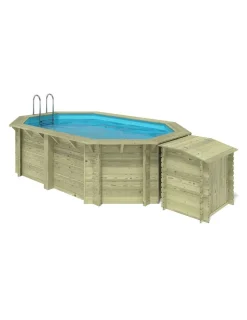 Altanka Piscines Et Spas | - Piscine en bois nemo 4,3x3 - h.1,18 m fixations à visser - bas7302ospl+sza -