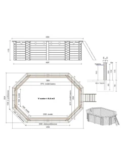 Altanka Piscines Et Spas | - Piscine en bois nemo 4,3x3 - h.1,18 m fixations à visser - bas7302ospl+sza -