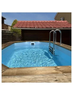 Altanka Piscines Et Spas | - Piscine en bois nemo 4,3x3 - h.1,18 m fixations à visser - bas7302ospl+sza -
