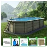 Altanka Piscines Et Spas | - Piscine en bois nemo 7,3x3,97 - h.1,45 m fixations à visser - bas7305ospl+sza -