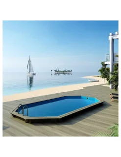 Altanka Piscines Et Spas | - Piscine en bois nemo 7,3x3,97 - h.1,45 m fixations à visser - bas7305ospl+sza -