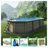 Altanka Piscines Et Spas | - Piscine en bois nemo 7,3x3,97 - h.1,45 m cadre en métal, sans dalle béton - bas7305ospu+sza -