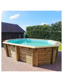 Altanka Piscines Et Spas | - Piscine en bois nemo 4,3x3 - h.1,31 m fixations à visser - bas7303ospl+sza -