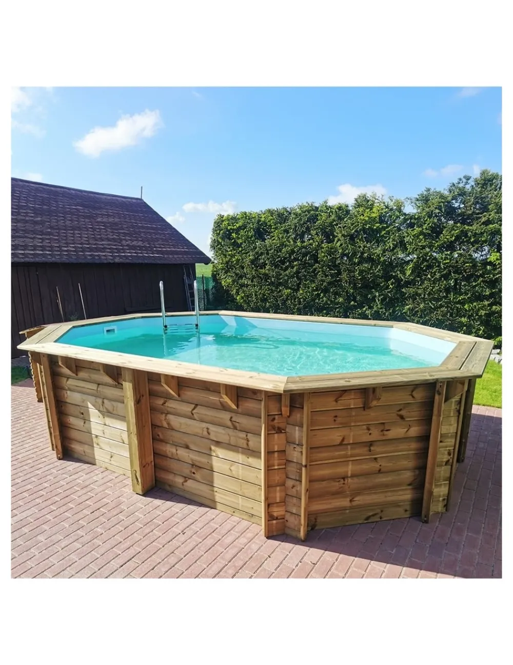 Altanka Piscines Et Spas | - Piscine en bois nemo 4,3x3 - h.1,31 m fixations à visser - bas7303ospl+sza -