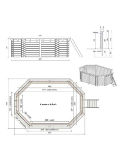 Altanka Piscines Et Spas | - Piscine en bois nemo 4,3x3 - h.1,31 m cadre en métal, sans dalle béton - bas7303ospu -