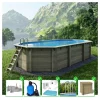 Altanka Piscines Et Spas | - Piscine en bois nemo 7,3x3,97 - h.1,45 m fixations à sceller - bas7305ospi+sza -