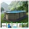 Altanka - Piscine en bois nemo 7,3x3,97 - h.1,45 m fixations à sceller - bas7305ospi - Hot