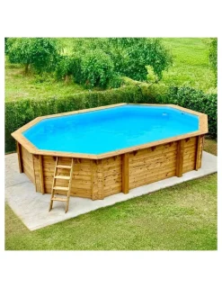 Altanka - Piscine en bois nemo 7,3x3,97 - h.1,45 m fixations à sceller - bas7305ospi - Hot