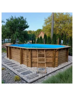 Altanka - Piscine en bois nemo 7,3x3,97 - h.1,45 m fixations à sceller - bas7305ospi - Hot