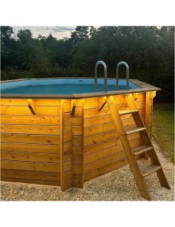 Altanka - Piscine en bois nemo 5,79x3,49 - h.1,45 m fixations à sceller - bas7304ospi+sza -