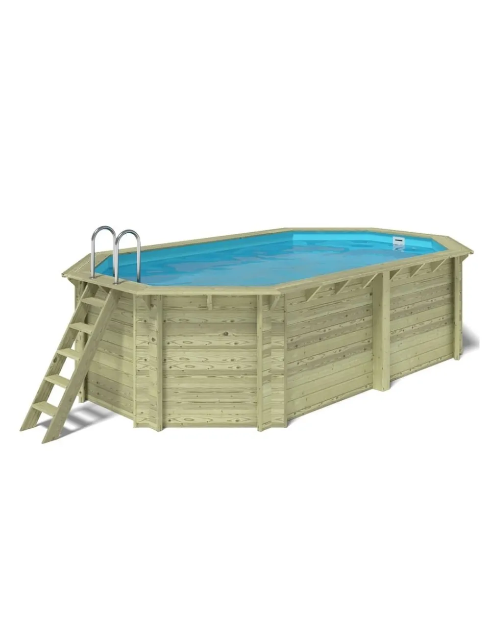 Altanka Piscines Et Spas | - Piscine en bois nemo 5,79x3,49 - h.1,45 m fixations à sceller - bas7304ospi -