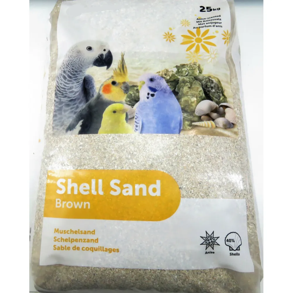 Animallparadise Alimentation | - Coquilles d'huîtres brun krusta 25 kg pour oiseaux