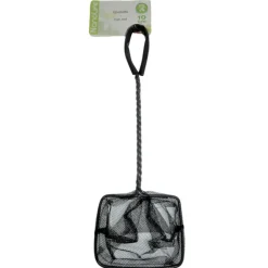 Animallparadise - Epuisette filet noir, maille moyenne, 10 cm x 8.5 x 32 cm, aquarium New