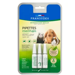Animallparadise Hygiène Et Soins | - 3 pipettes insectifuges lapins, furets et cobayes.