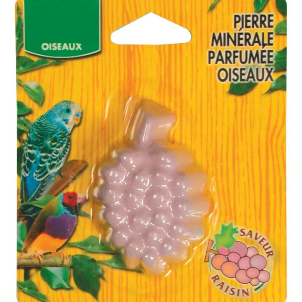 Animallparadise Alimentation | - Une pierre minérale parfumée au raisin 21 g pour oiseaux