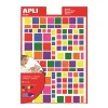 Apli - Gommettes carrées 6 feuilles Discount