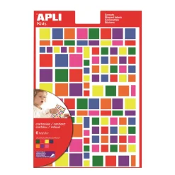 Apli - Gommettes carrées 6 feuilles Discount