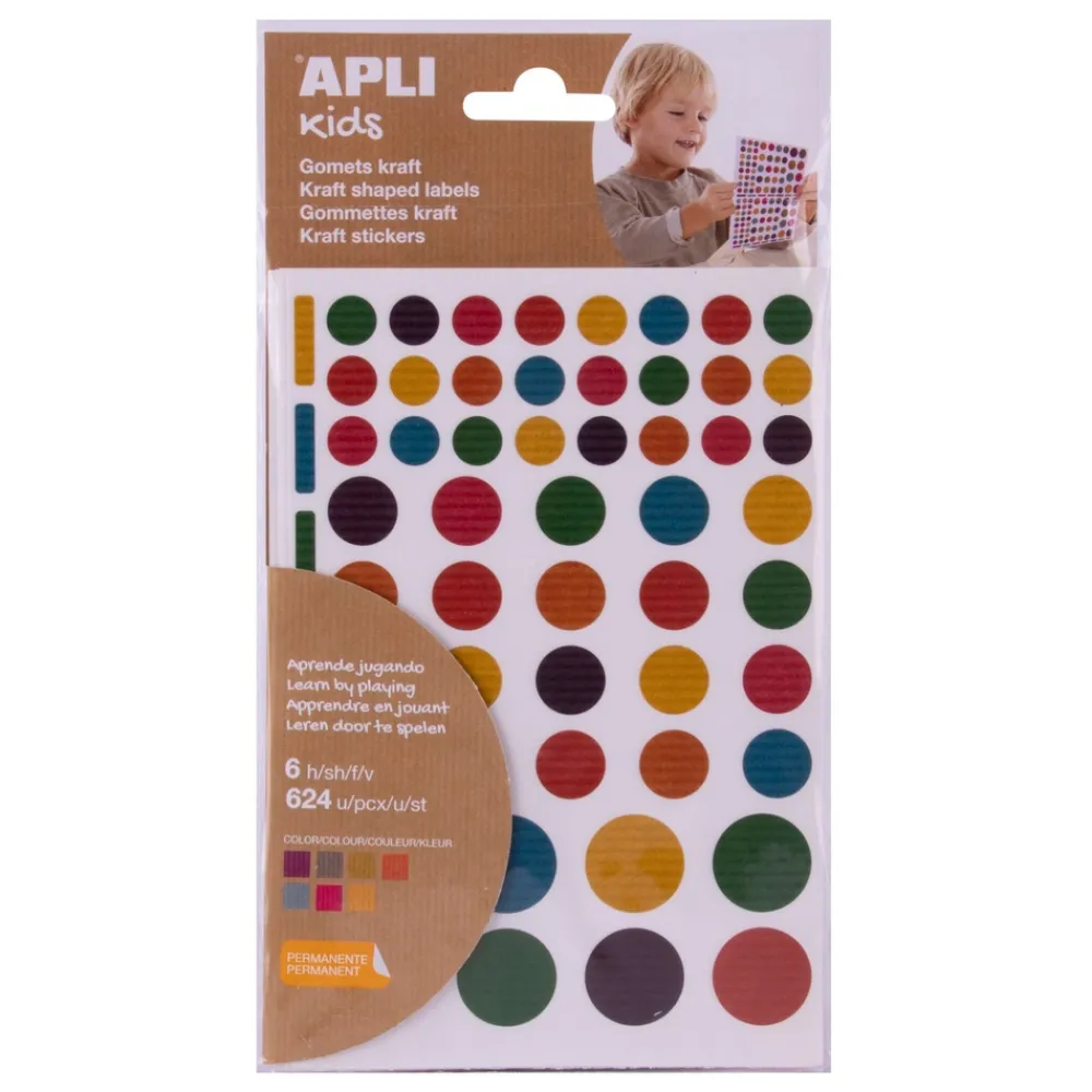Apli - Gommettes nature couleur kraft Online