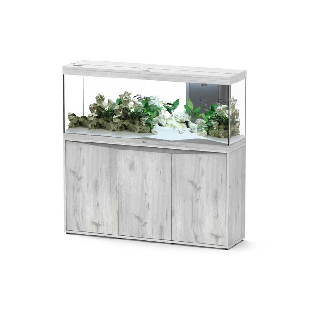 Aquatlantis Aquariums Et Meubles | - Aquarium avec meuble LED Volga 450 gris - 152,5x52,7x67,6 cm 508 L