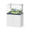Aquatlantis - Aquarium avec meuble Aquascape LED 100 Pro blanc - 100x64x64 cm 384 L Sale