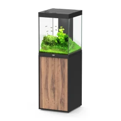Aquatlantis Aquariums Et Meubles | - Ensemble Aquarium avec meuble Aqua Tower 163 Led équipé noir et bois