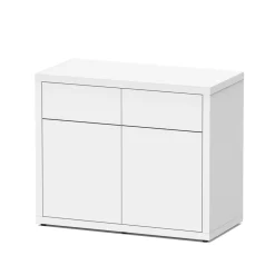 Aquatlantis Aquariums Et Meubles | - Meuble d'aquarium avec 2 portes Sublime 100 Blanc L.100xP.50xH.83cm