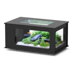 Aquatlantis Aquariums Et Meubles | - Table basse Aquarium Mesa Salao équipée Noire L.100x P.63x H.51,5cm