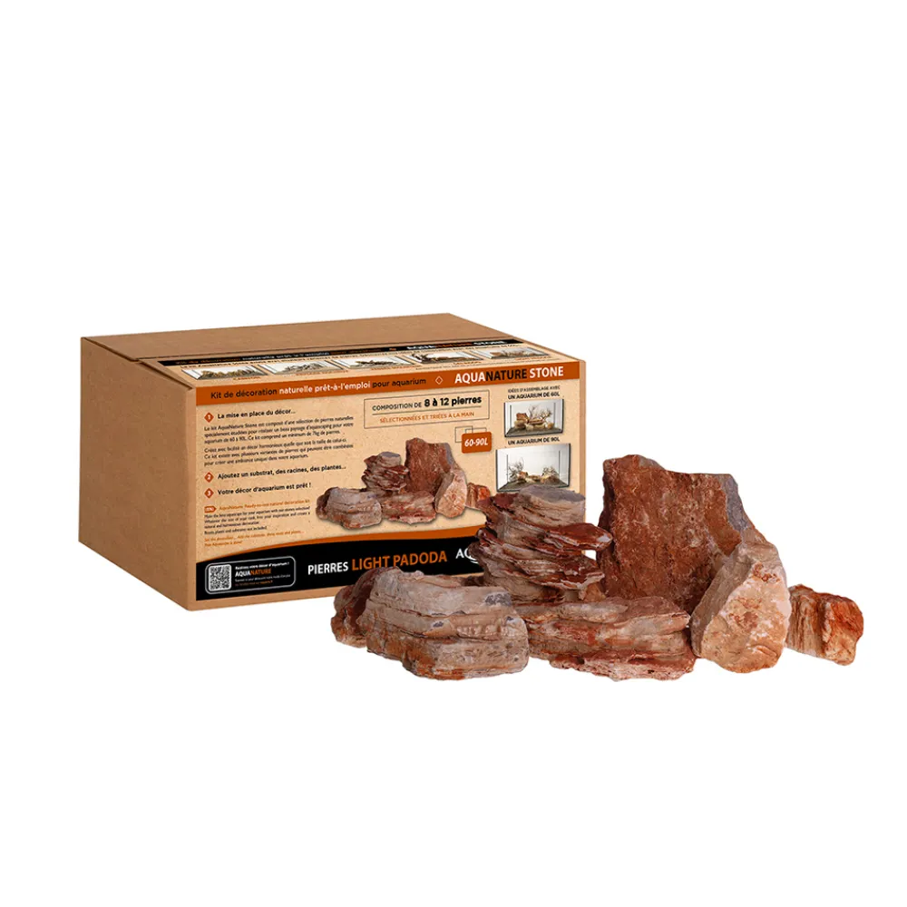Aquavie Terrariums, Vivariums Et Accessoires | - Kit de décoration Pierres Light Padoda pour Aquarium de 60-90L