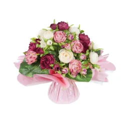 Arche Diffusion Fleurs Et Plantes Artificielles | - Bouquet bulle, fuchsia H31 x D33 cm