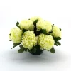 Arche Diffusion - Coupe de chrysanthèmes artificiels, 14 têtes - Blanc New
