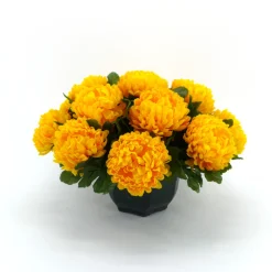 Arche Diffusion - Coupe de chrysanthèmes artificiels, 14 têtes - Jaune Online