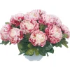 Arche Diffusion Fleurs Et Plantes Artificielles | - Coupe de chrysanthèmes artificiels, 14 têtes - Rose