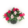 Arche Diffusion Fleurs Et Plantes Artificielles | - Coupe de roses bicolore artificielles D 36 H 27 cm
