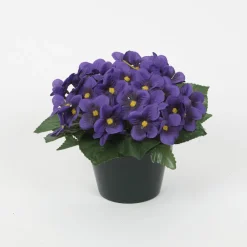 Arche Diffusion Fleurs Et Plantes Artificielles | - Coupe de violettes artificielles D 24 H 18 cm