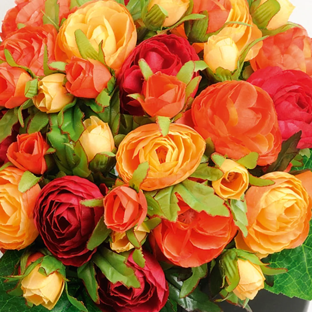 Arche Diffusion - Fleurs artificielles - coupe florale renoncules orange D.32 H.27cm Outlet