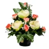 Arche Diffusion Fleurs Et Plantes Artificielles | - Fleurs artificielles - coupe florale saumon H.33 D.30cm